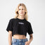 KISWA CROP TOP WOMEN BLACK METEORITE