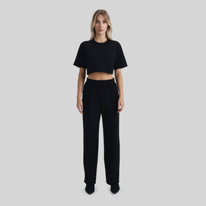 ALAIN CROP TOP BLACK | Monastery Couture