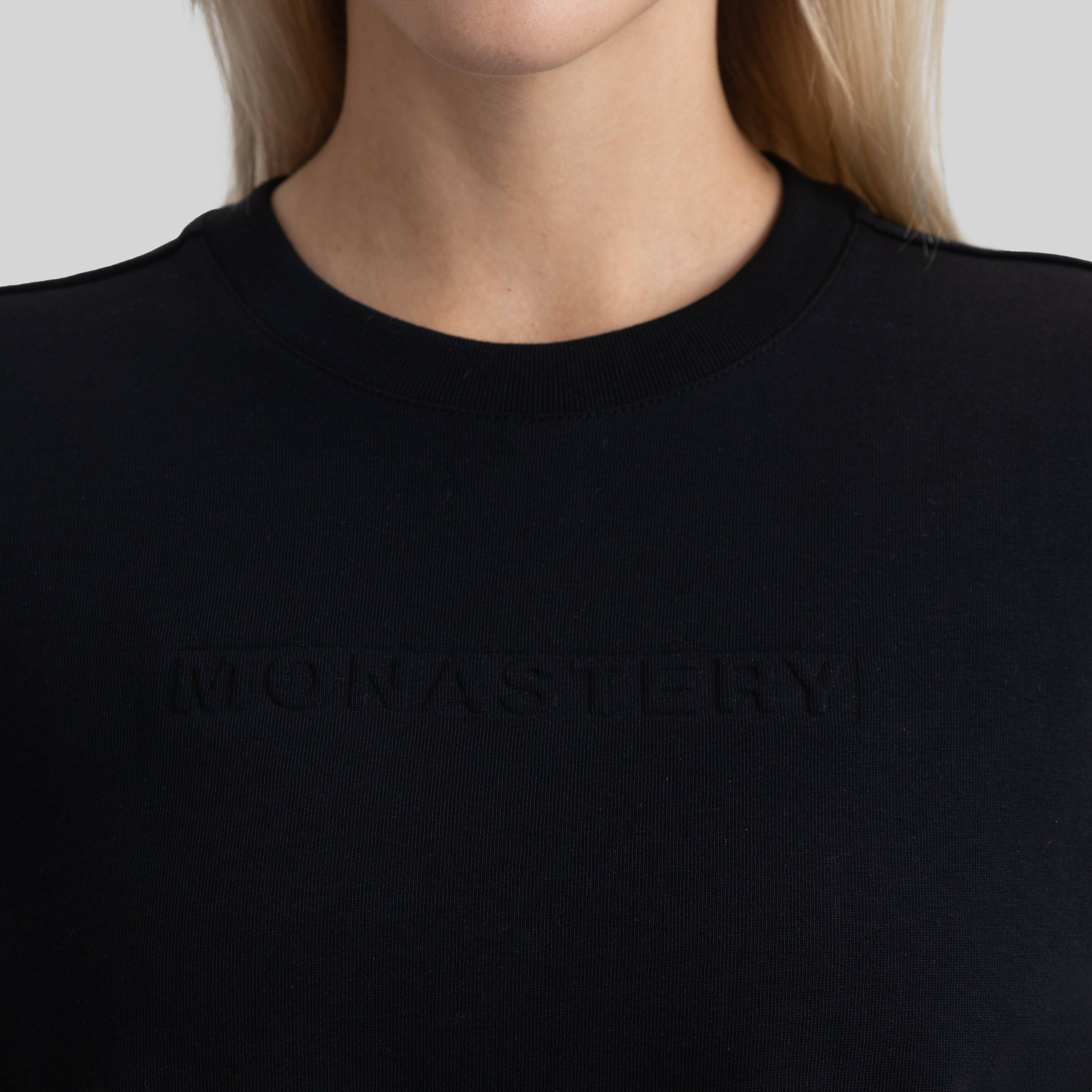 ALAIN CROP TOP BLACK | Monastery Couture