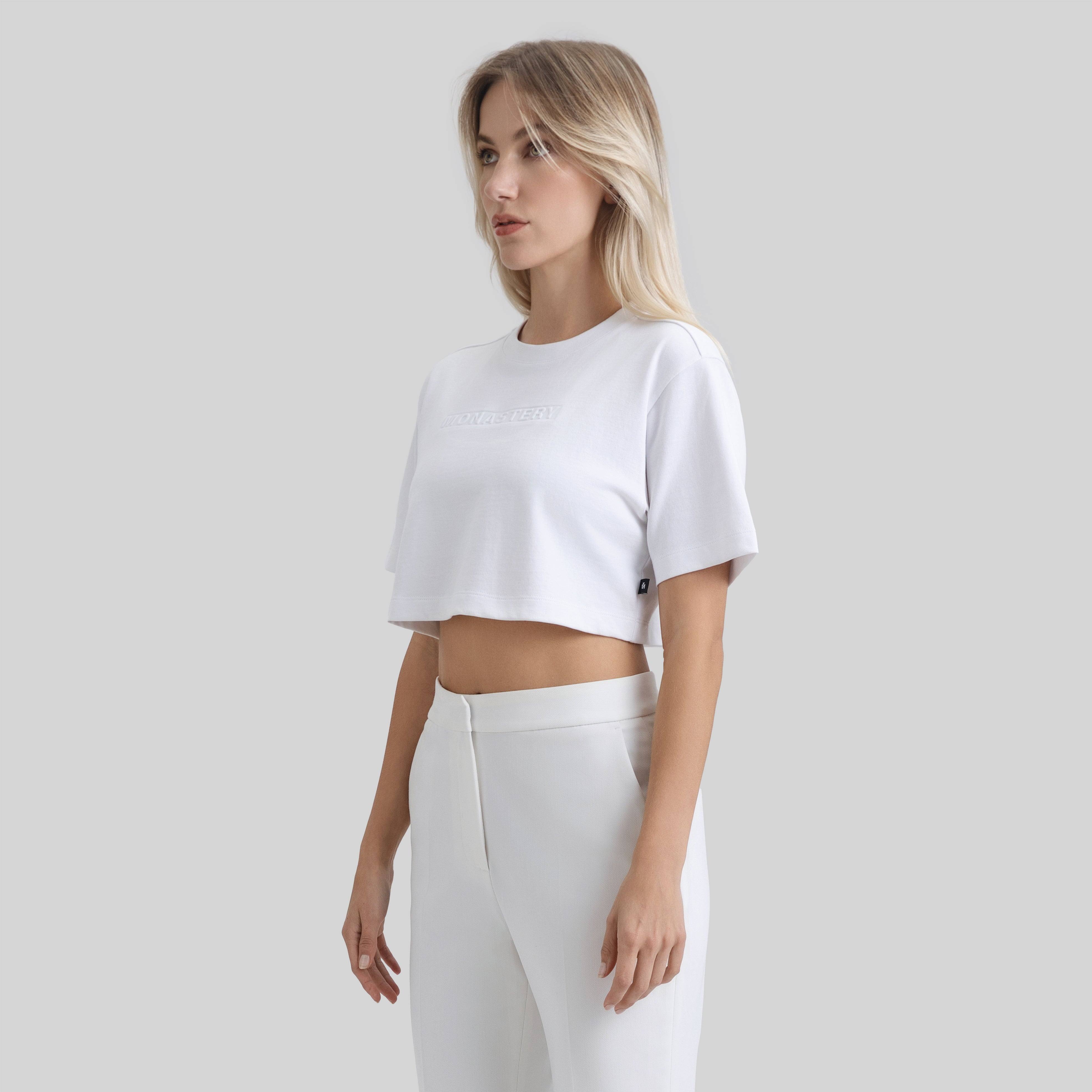 ALAIN CROP TOP WHITE | Monastery Couture