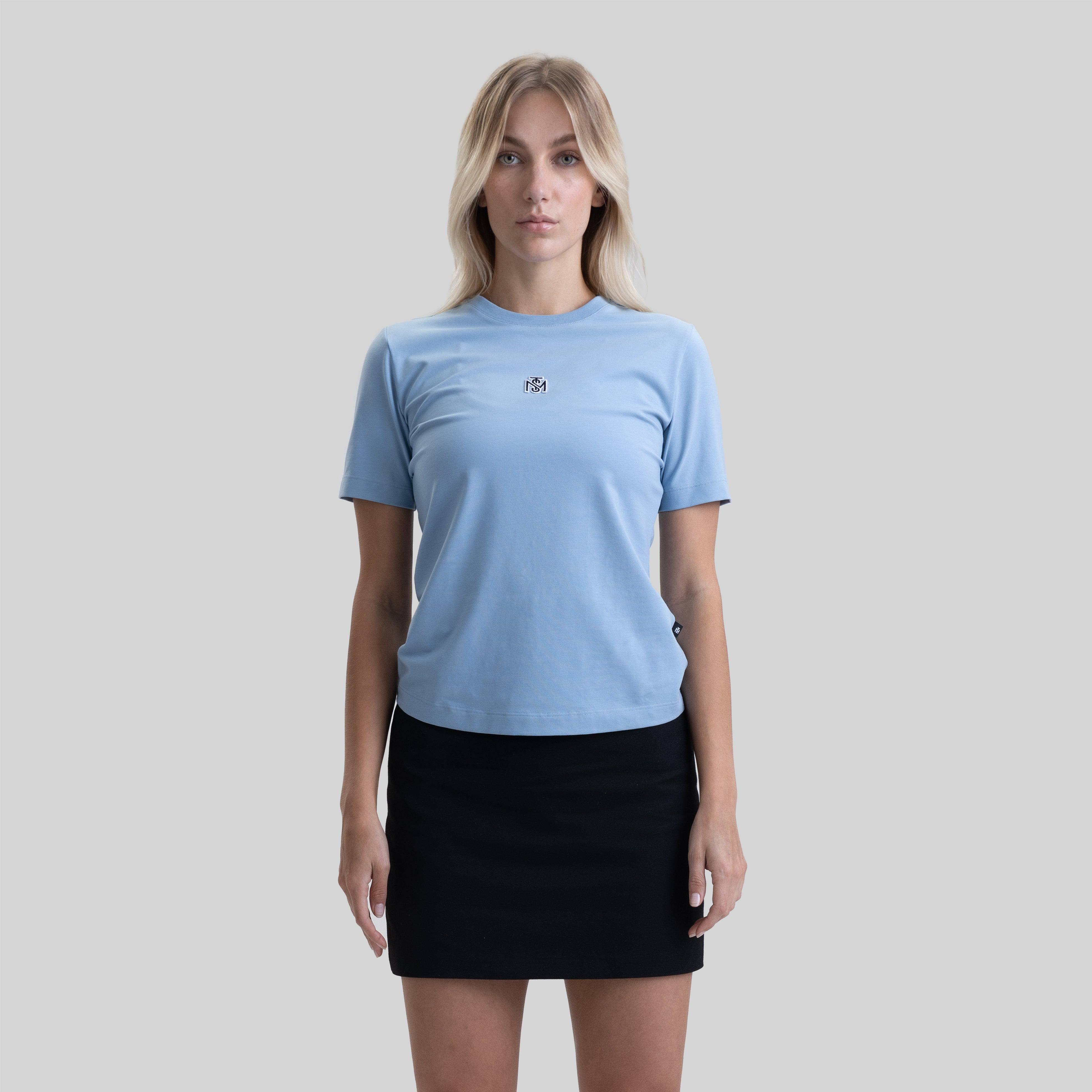 ASCARY T-SHIRT WOMEN FADED DENIM | Monastery Couture