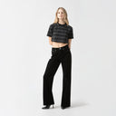 ASH CROP TOP WOMEN BLACK