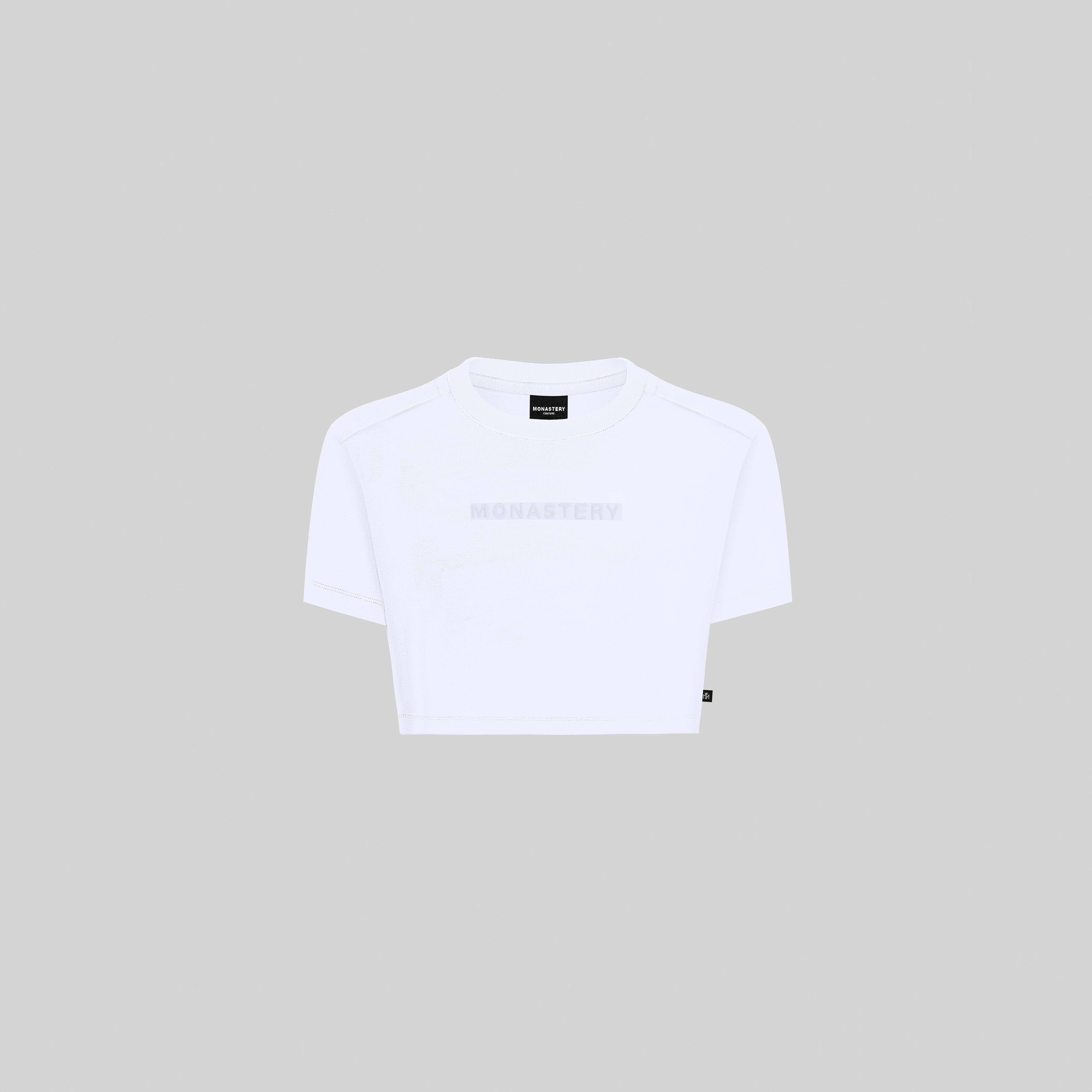 ALAIN CROP TOP WHITE | Monastery Couture