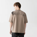GIBBON T-SHIRT OVERSIZED MEN TAUPE GRAY
