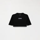 KISWA CROP TOP WOMEN BLACK METEORITE