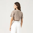 BRITANIA CROP TOP WOMEN TAUPE GRAY