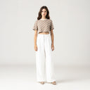 BRITANIA CROP TOP WOMEN TAUPE GRAY