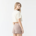 NOORA CROP TOP WOMEN WHITE ASPARAGUS