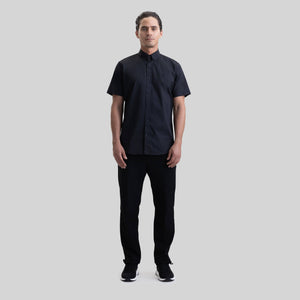 ASTON SHIRT SPORT SHORT SLEEVE BLACK | Monastery Couture