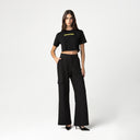 SICHUAN CROP TOP WOMEN BLACK