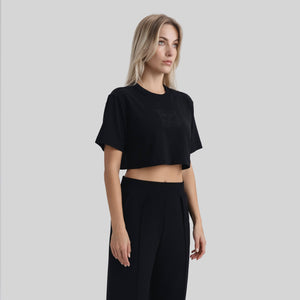 SKODA CROP TOP BLACK | Monastery Couture