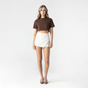 TORR CROP TOP WOMEN BROWN