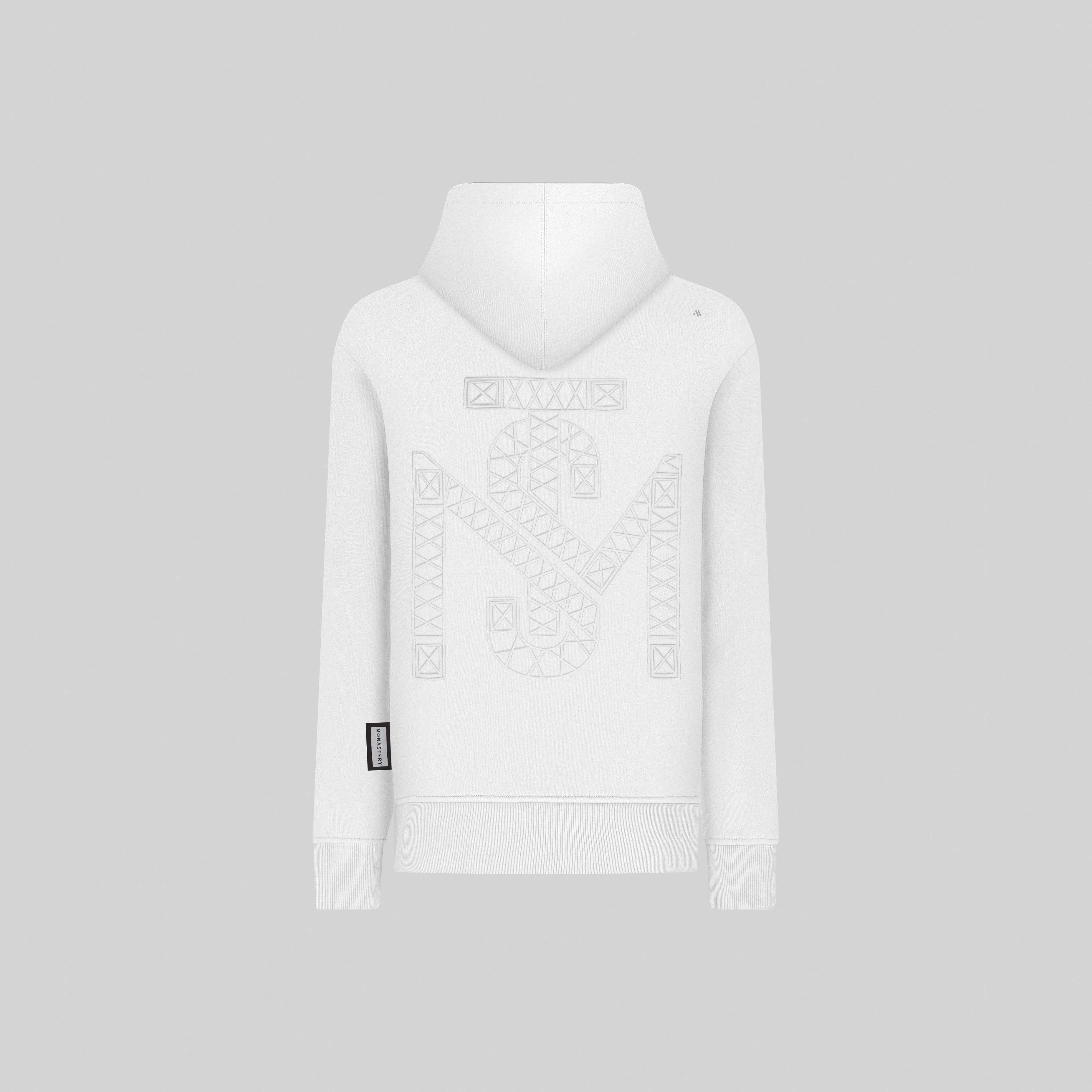 CASANDRO WHITE HOODIE | Monastery Couture