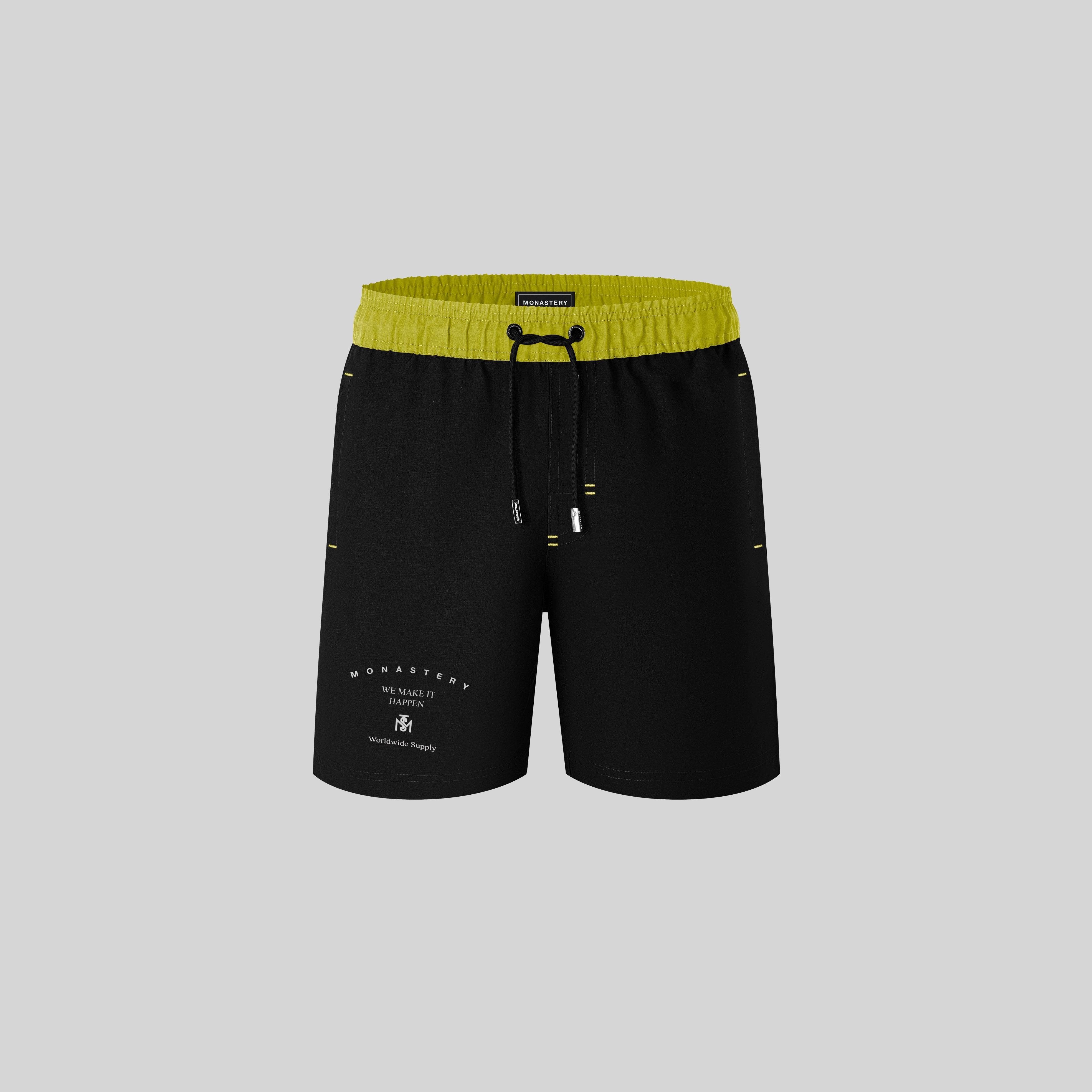 FENIX BLACK SWIM SHORT | Monastery Couture