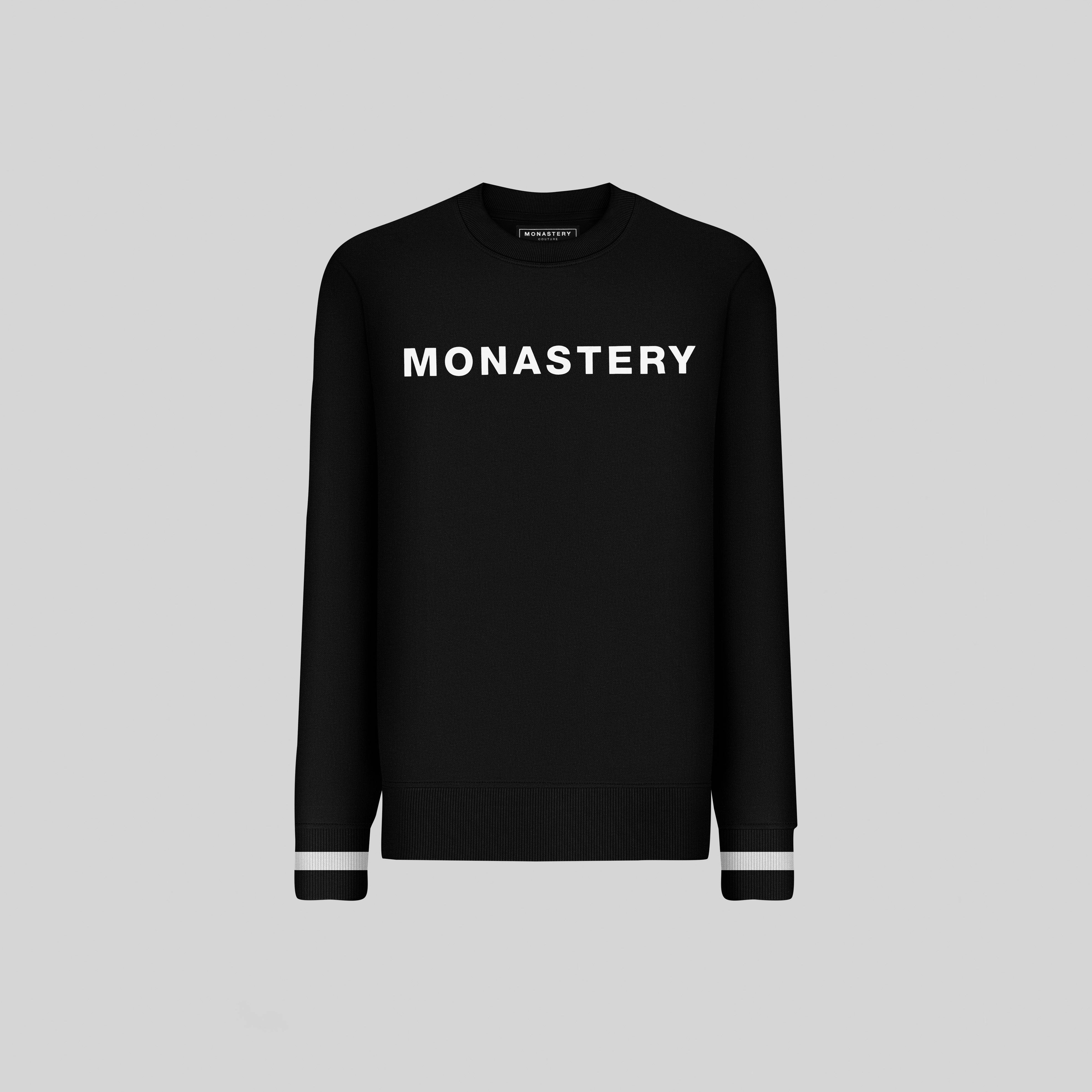 MILETO BLACK SWEATSHIRTS | Monastery Couture