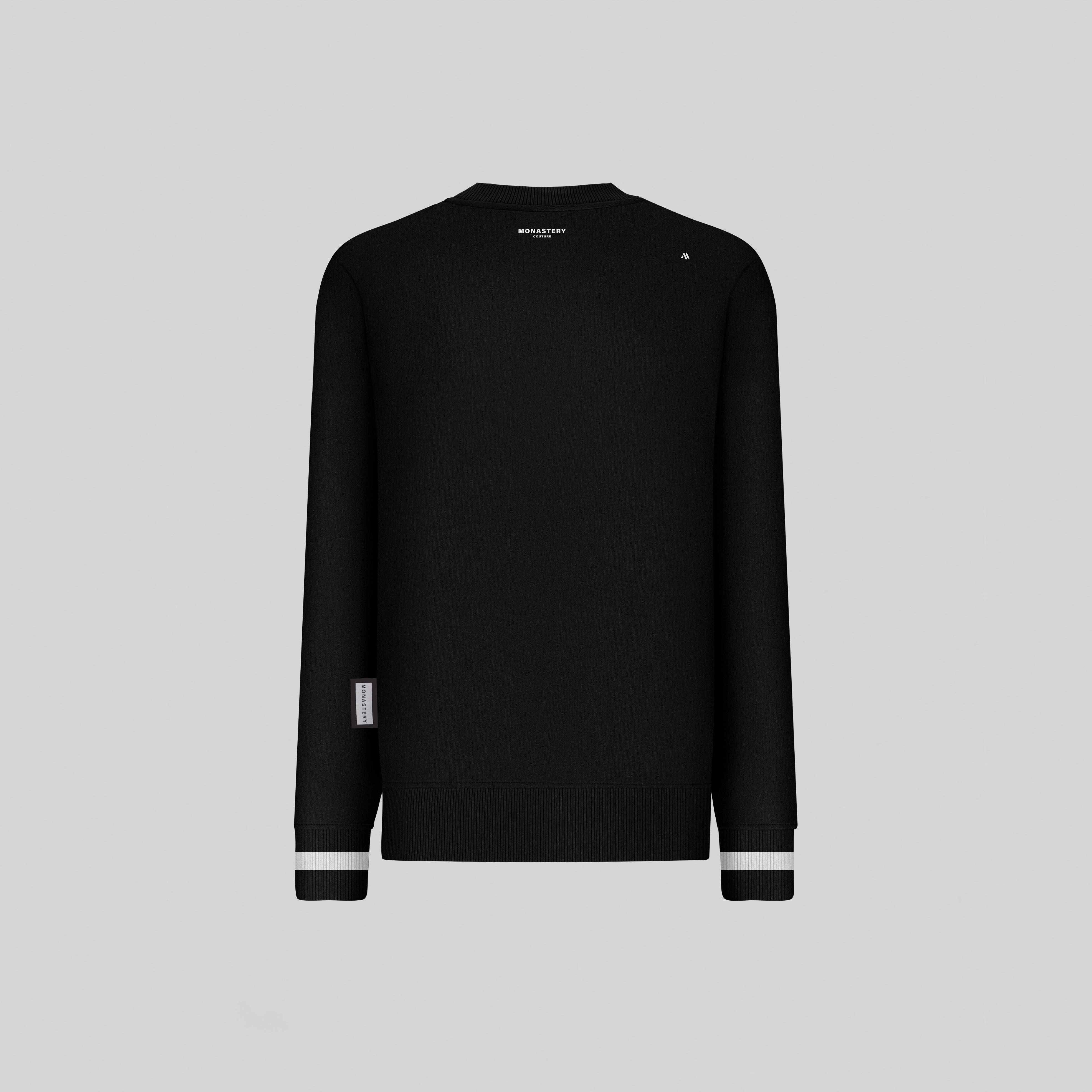 MILETO BLACK SWEATSHIRTS | Monastery Couture