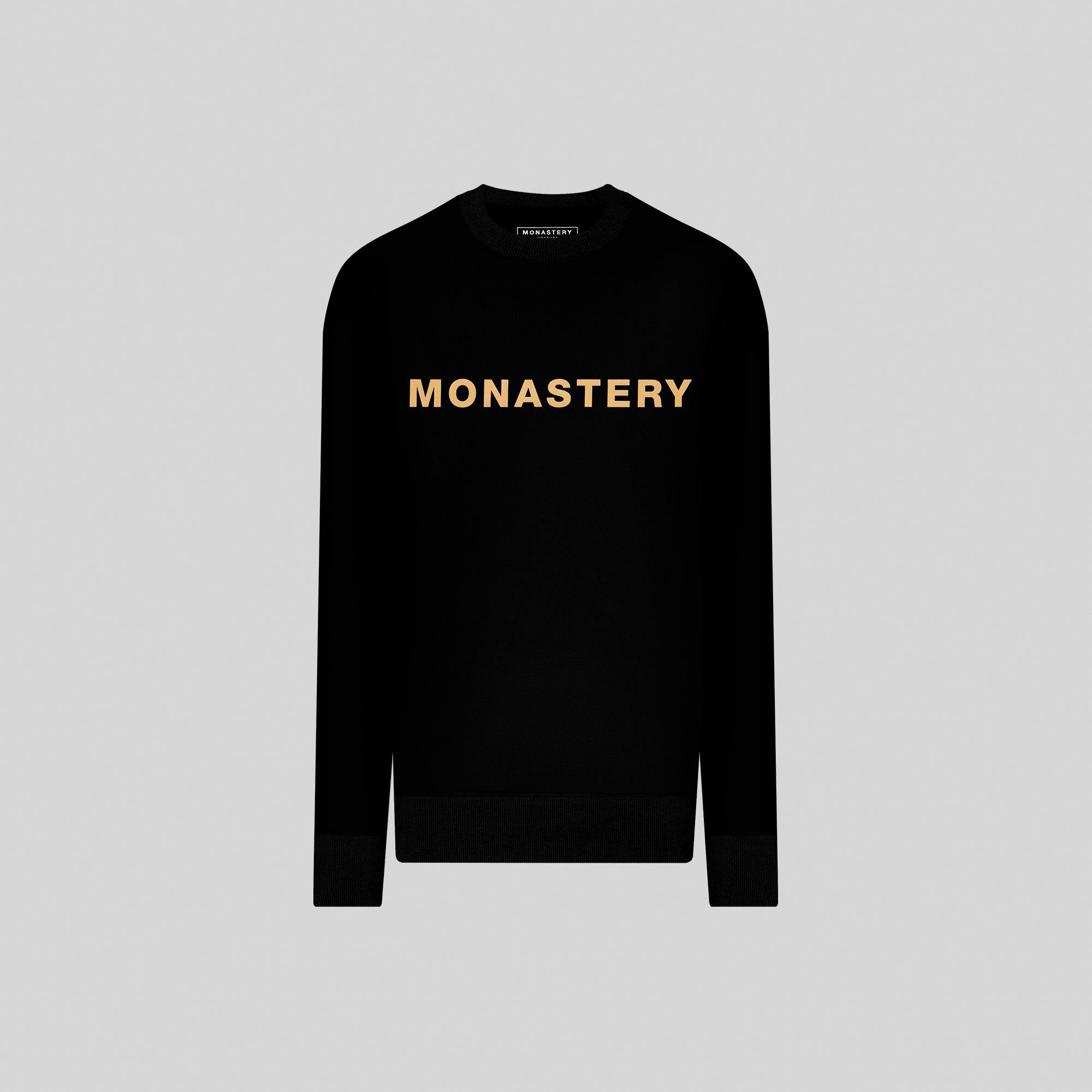 ASINE BLACK SWEATSHIRTS | Monastery Couture