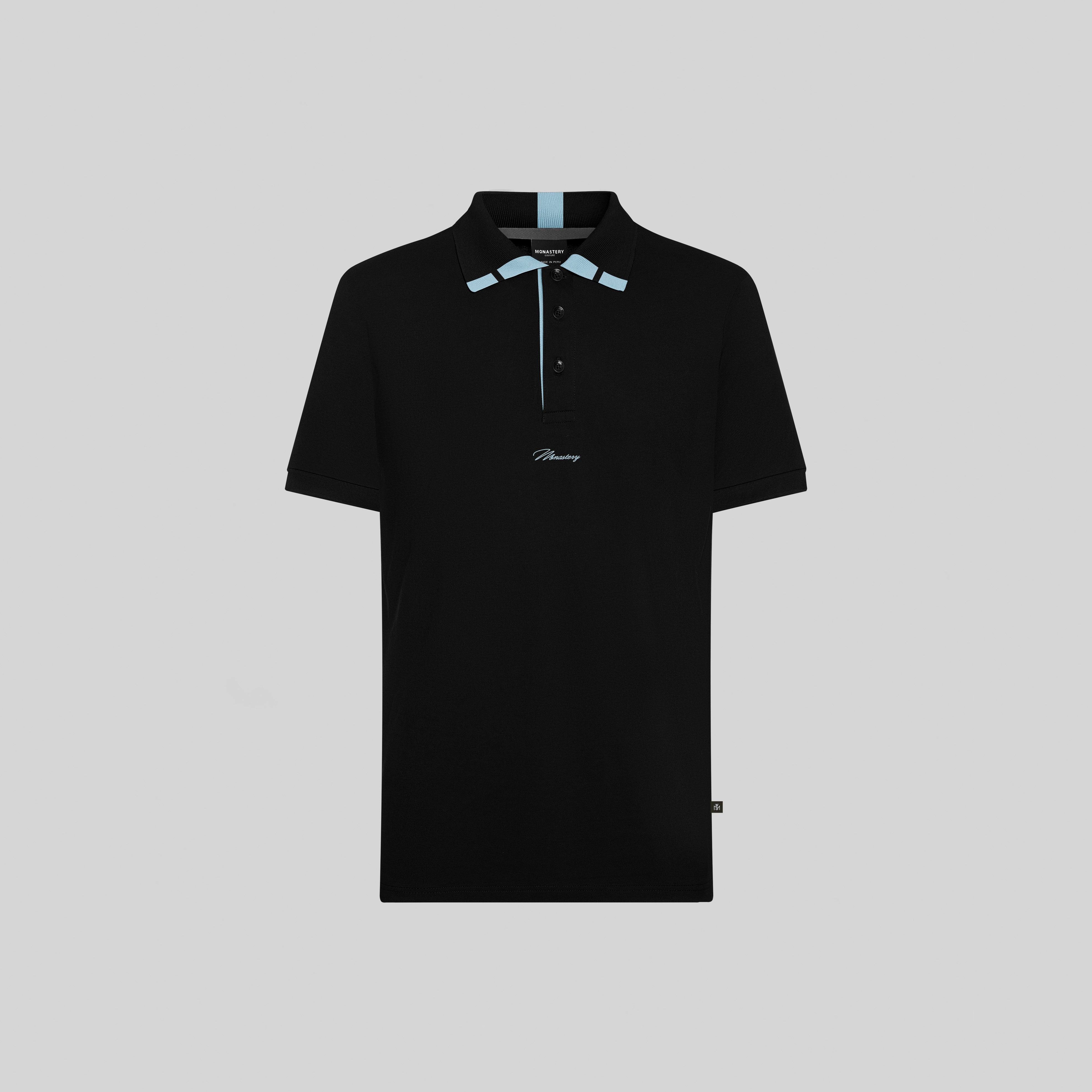 MEGES BLACK POLO | Monastery Couture