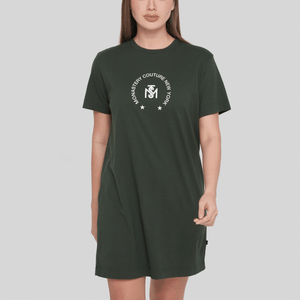 RAVENA GREEN T-SHIRT DRESS | Monastery Couture